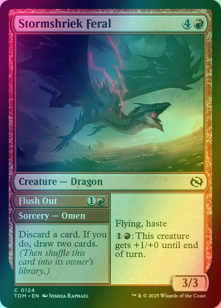 Stormshriek Feral // Flush Out [124] [Tarkir: Dragonstorm] [Foil]