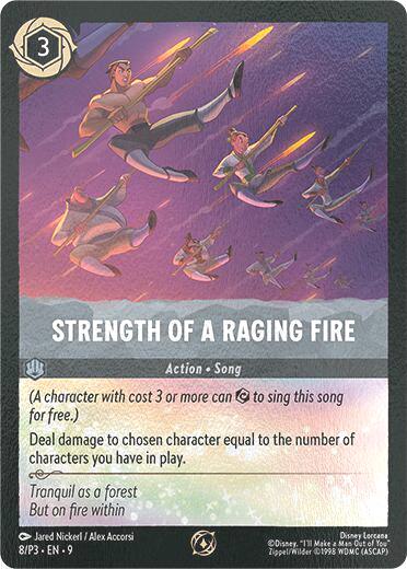 Strength of a Raging Fire - 8/P3 [Disney Lorcana Promo Cards] [Cold Foil]