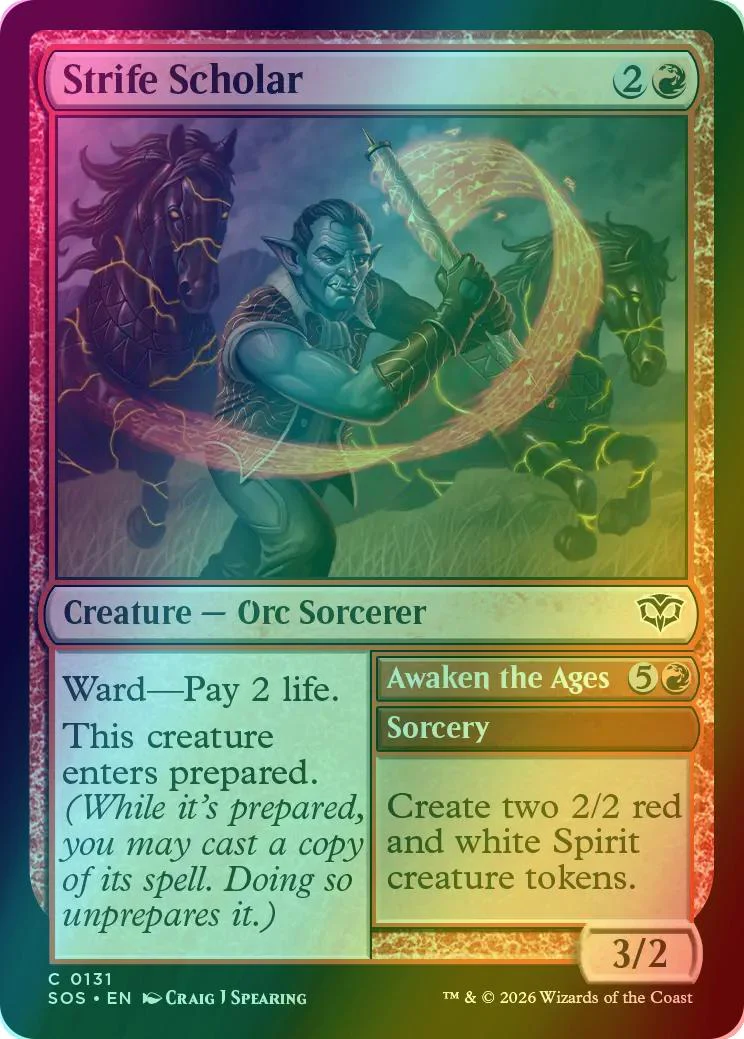 Strife Scholar // Awaken the Ages [131] [Secrets of Strixhaven] [Foil]
