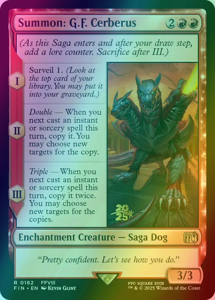 Summon: G.F. Cerberus [162s] [Prerelease] [FINAL FANTASY: Promos] [Foil]
