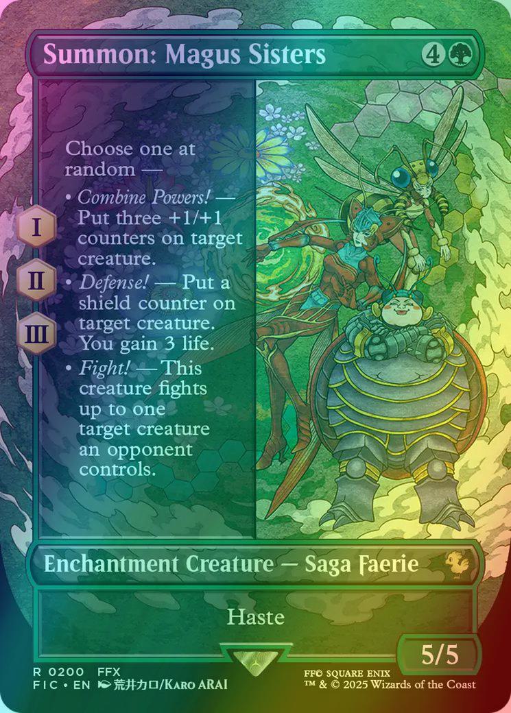 Summon: Magus Sisters [200] [Borderless] [FINAL FANTASY: Commander] [Foil]