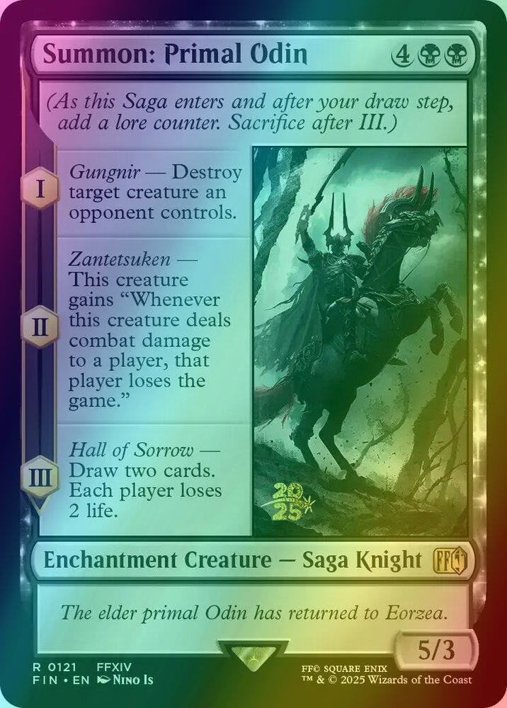 Summon: Primal Odin [121s] [Prerelease] [FINAL FANTASY: Promos] [Foil]