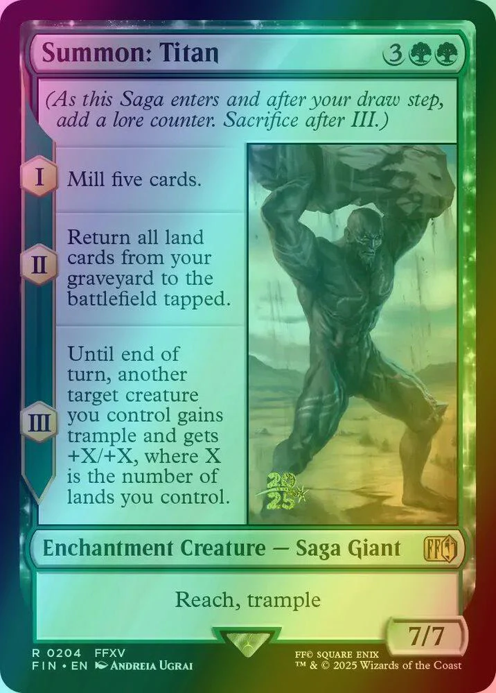 Summon: Titan [204s] [Prerelease] [FINAL FANTASY: Promos] [Foil]