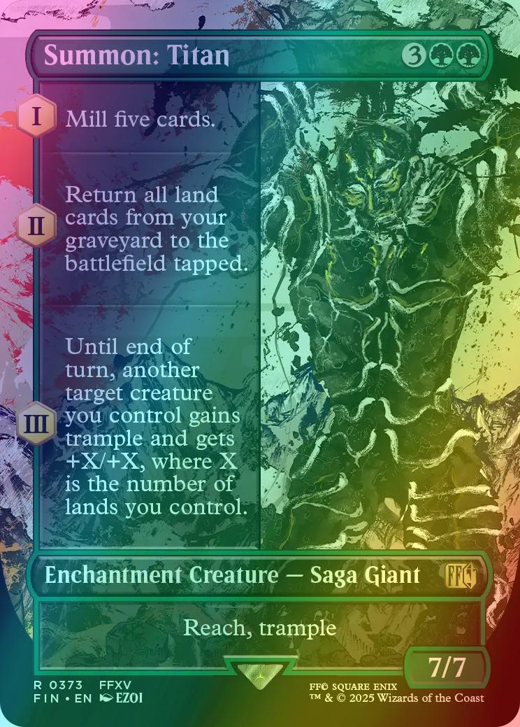 Summon: Titan [373] [Borderless] [FINAL FANTASY] [Foil]