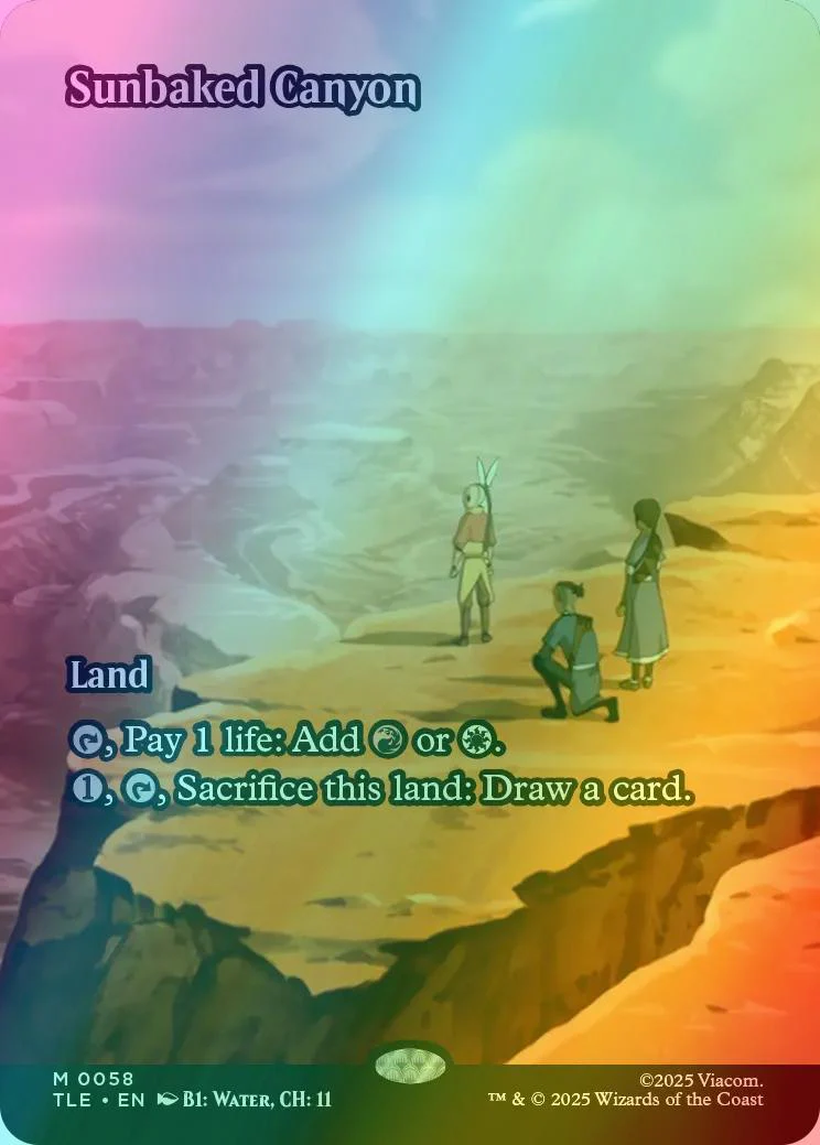 Sunbaked Canyon [58] [Borderless] [Source Material] [Avatar: The Last Airbender Eternal] [Foil]