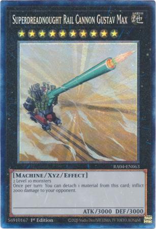 Superdreadnought Rail Cannon Gustav Max - RA04-EN063 - Collector's Rare - 1st Edition
