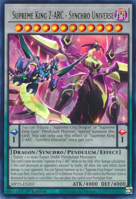 Supreme King Z-ARC - Synchro Universe - MP25-EN207 - Ultra Rare - 1st Edition