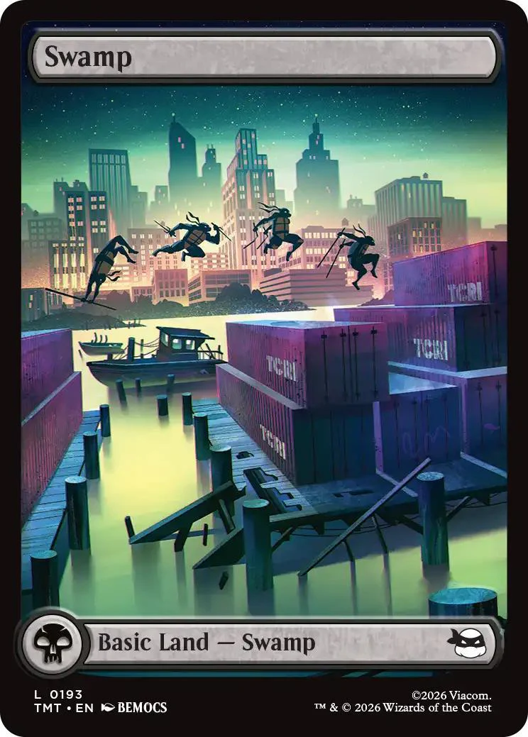 Swamp [193] [Full Art] [Rooftop Basic Land] [Teenage Mutant Ninja Turtles] [Non-Foil]