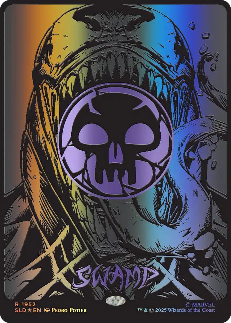 Swamp [1952] [Full Art] [Spider-Man: Mana Symbiote] [Secret Lair Drop] [Raised Foil]
