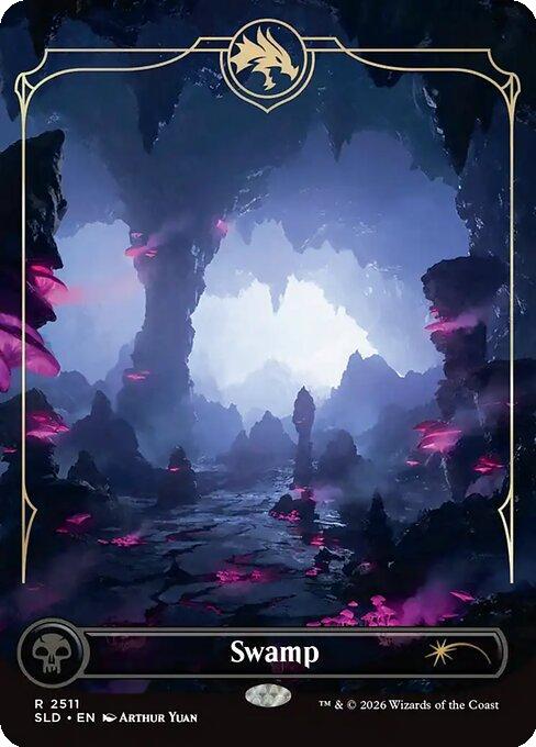 Swamp [2511] [Borderless] [D&D: Lands of the Forgotten Realms] [Secret Lair Drop] [Non-Foil]