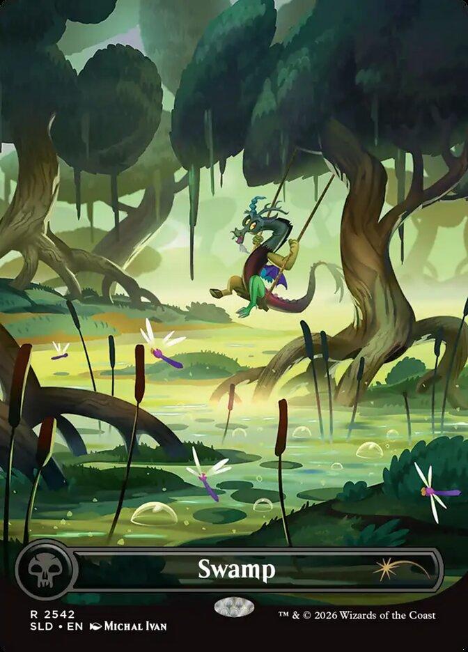 Swamp [2542] [Borderless] [Lands of Equestria] [Secret Lair Drop] [Non-Foil]