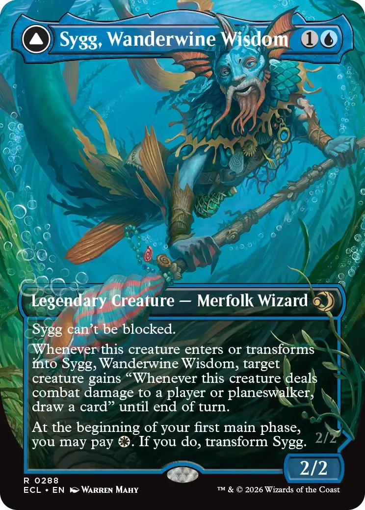 Sygg, Wanderwine Wisdom // Sygg, Wanderbrine Shield [288] [Borderless] [Lorwyn Eclipsed] [Non-Foil]