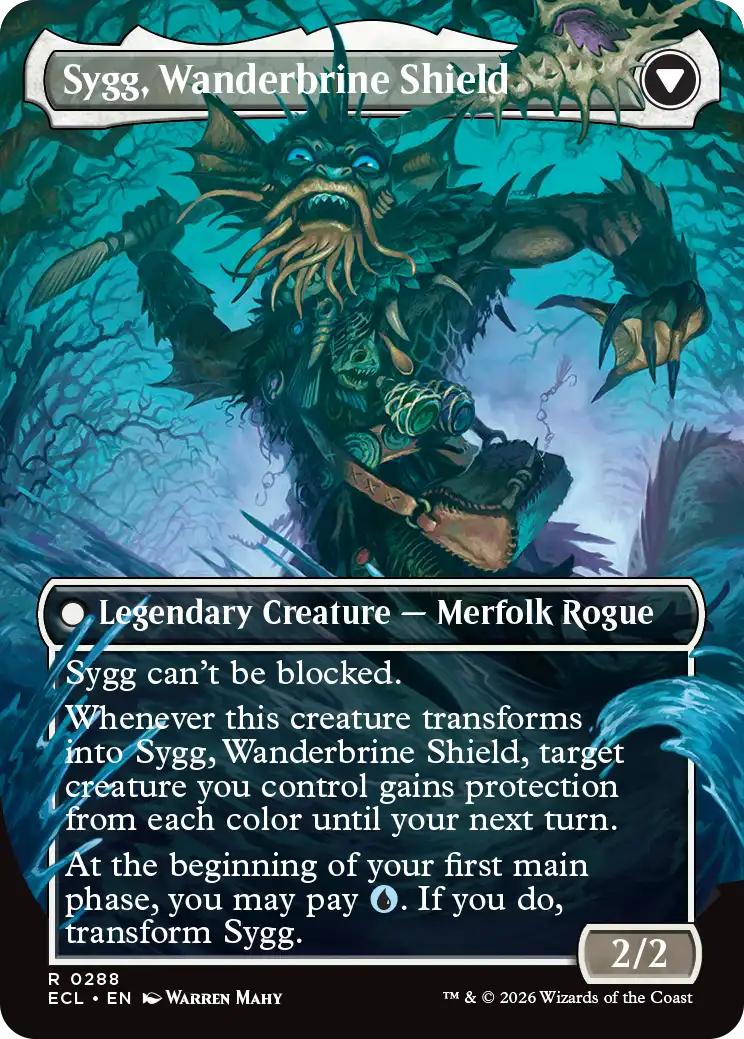 Sygg, Wanderwine Wisdom // Sygg, Wanderbrine Shield [288] [Borderless] [Lorwyn Eclipsed] [Non-Foil] - Image 2