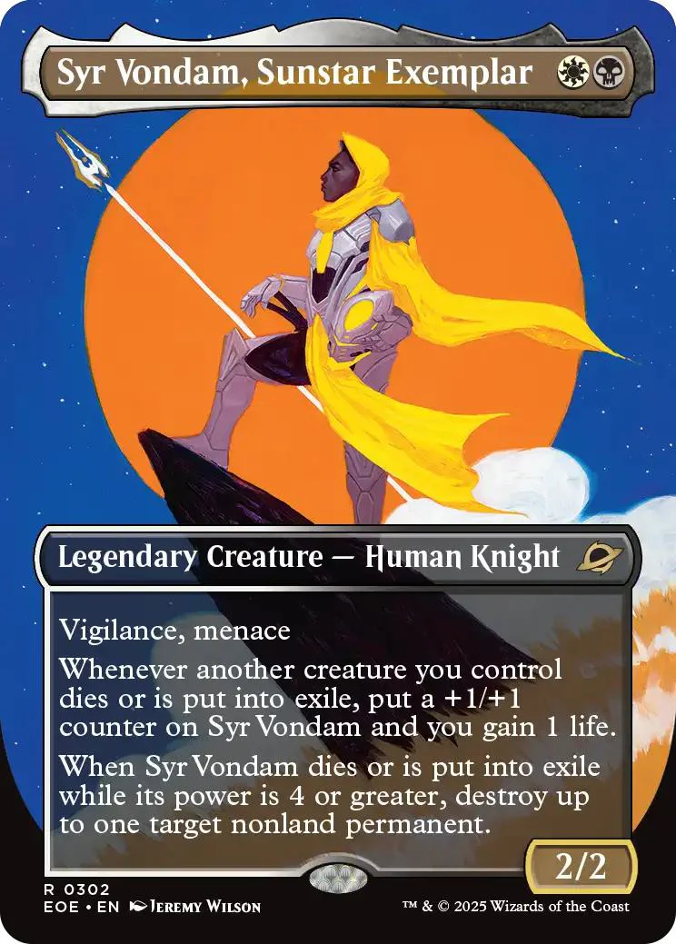 Syr Vondam, Sunstar Exemplar [302] [Borderless] [Triumphant] [Edge of Eternities] [Non-Foil]