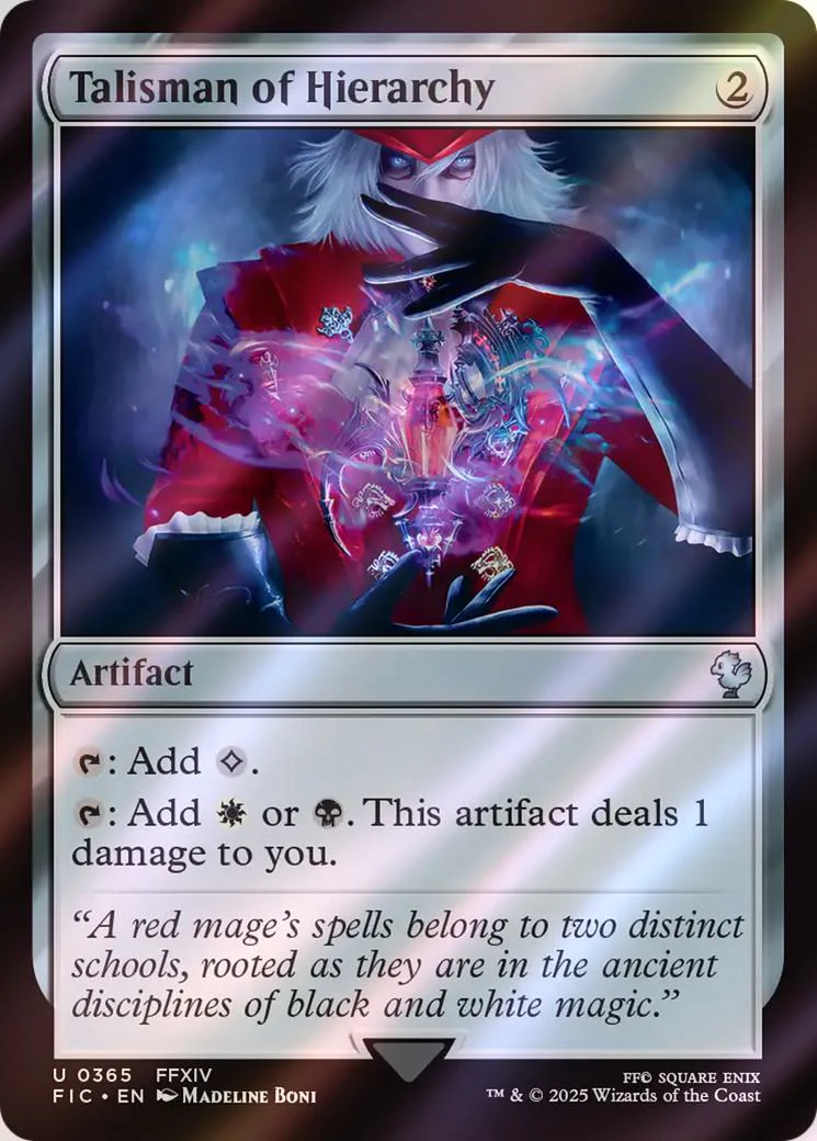 Talisman of Hierarchy [365] [FINAL FANTASY: Commander] [Surge Foil]