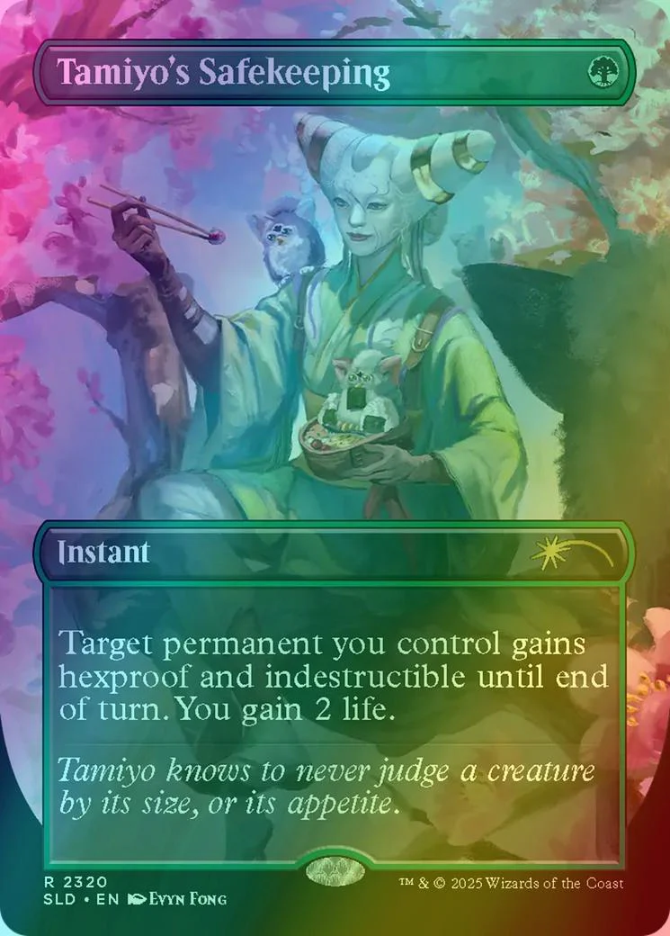 Tamiyo's Safekeeping [2320] [Borderless] [Furby: The Gathering] [Secret Lair Drop] [Rainbow Foil]