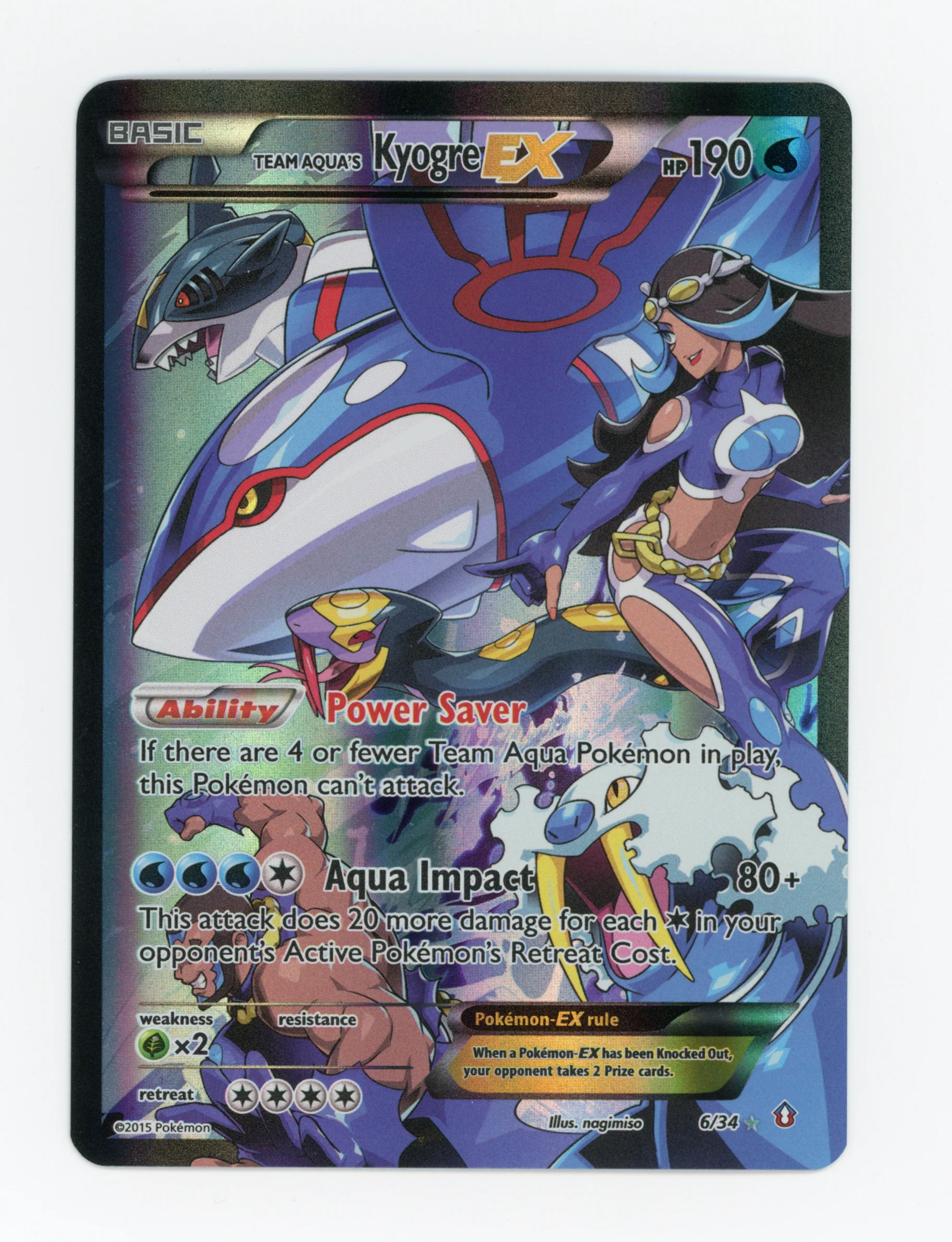 Team Aqua's Kyogre-ex — Rare Holo EX — ID 16286