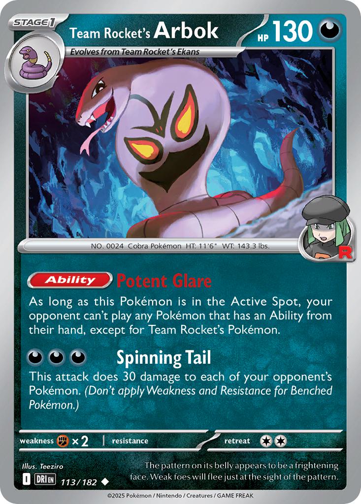 Team Rocket's Arbok - 113/182 - Uncommon [sv10-113] [Non-Holo]