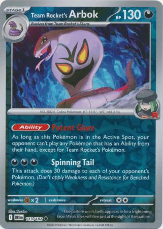 Team Rocket's Arbok - 113/182 - Uncommon [sv10-113] [Reverse Holo]