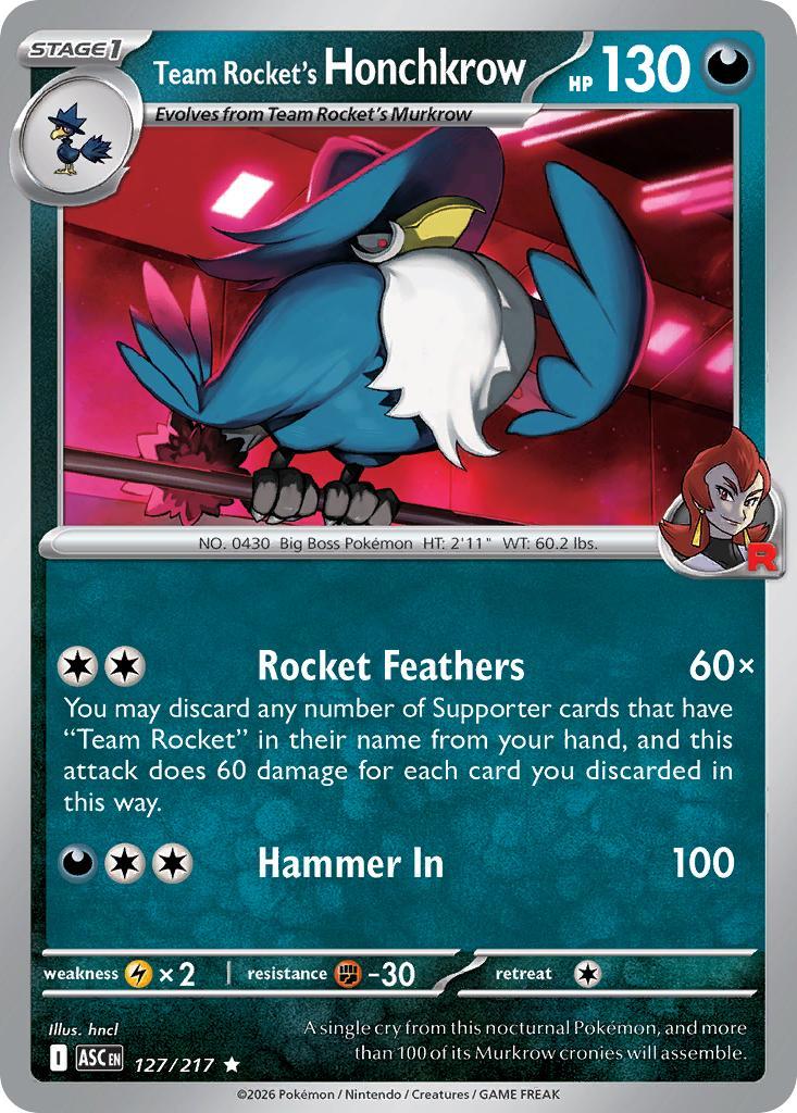 Team Rocket's Honchkrow - 127/217 - Rare [me025-127] [Holo]