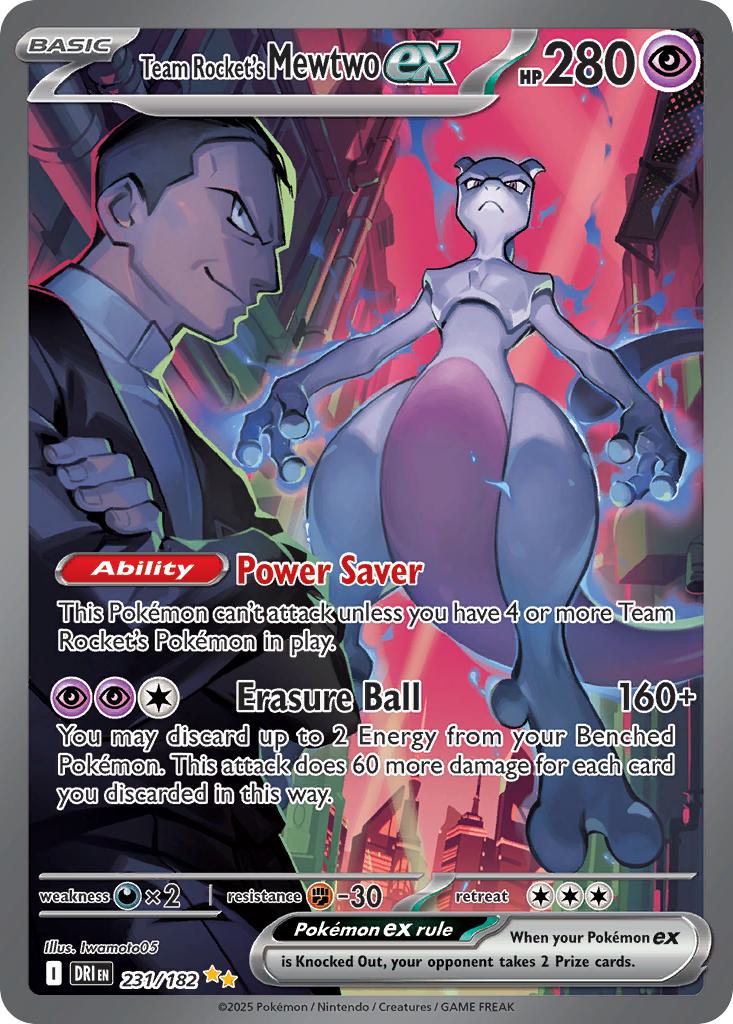 Team Rocket's Mewtwo ex - 231/182 - Special Illustration Rare [sv10-231] [Ultra]