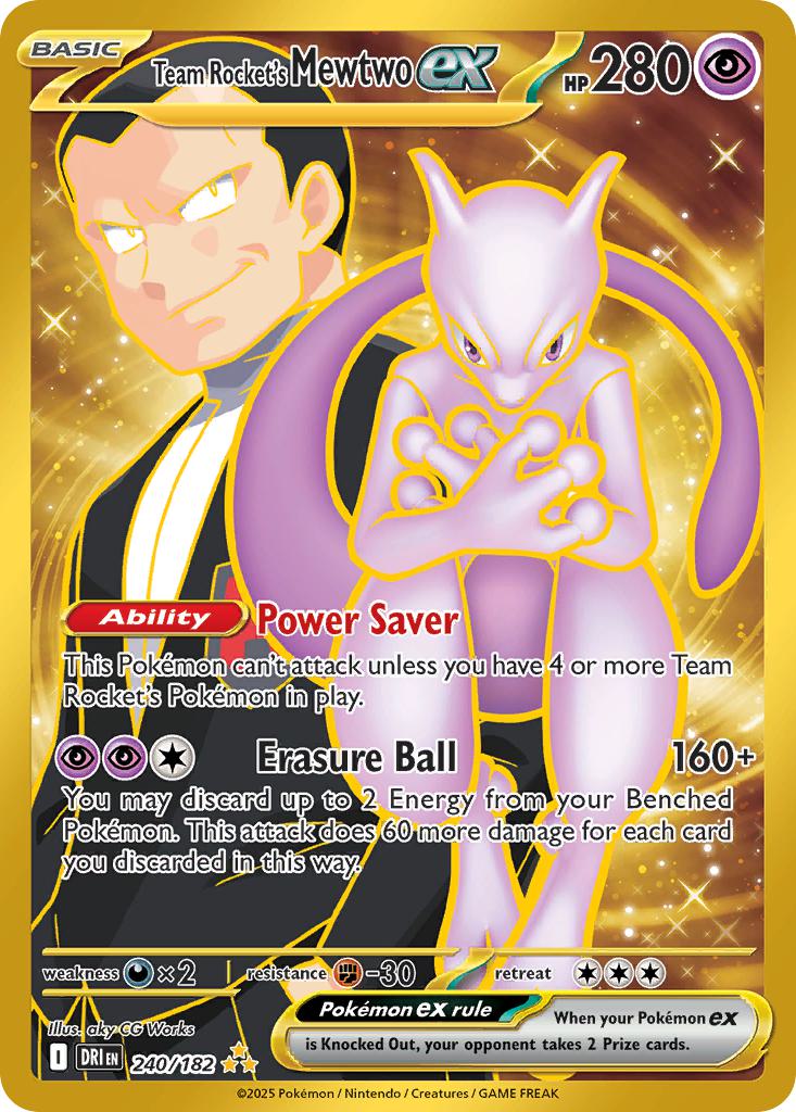 Team Rocket's Mewtwo ex - 240/182 - Hyper Rare [sv10-240] [Secret]