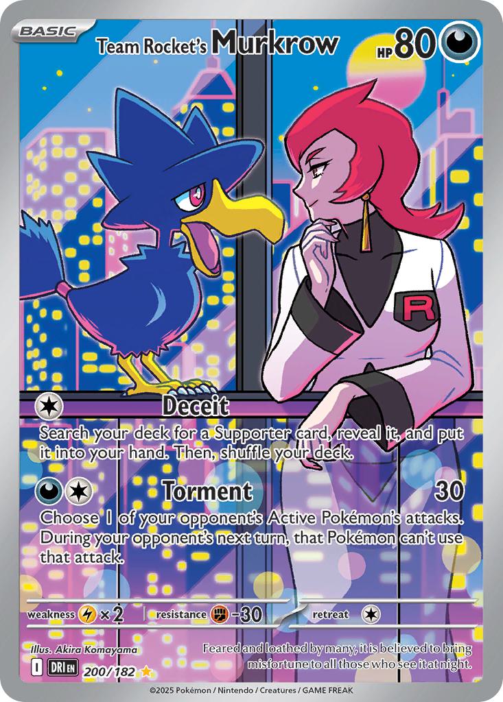 Team Rocket's Murkrow - 200/182 - Illustration Rare [sv10-200] [Ultra]