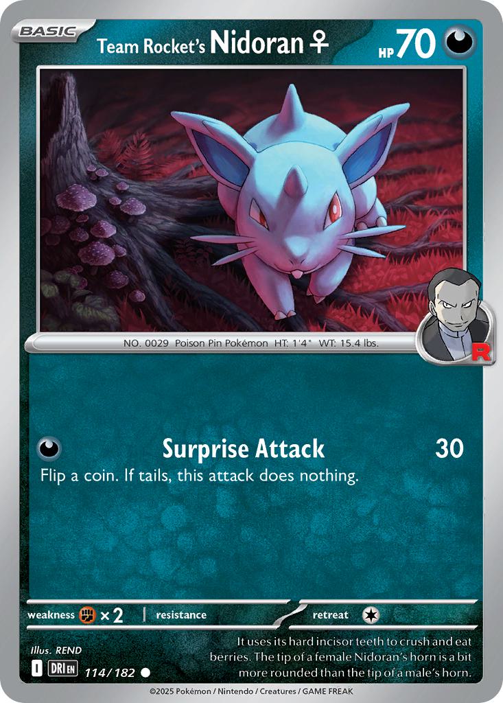 Team Rocket's Nidoran - 114/182 - Common [sv10-114] [Non-Holo]