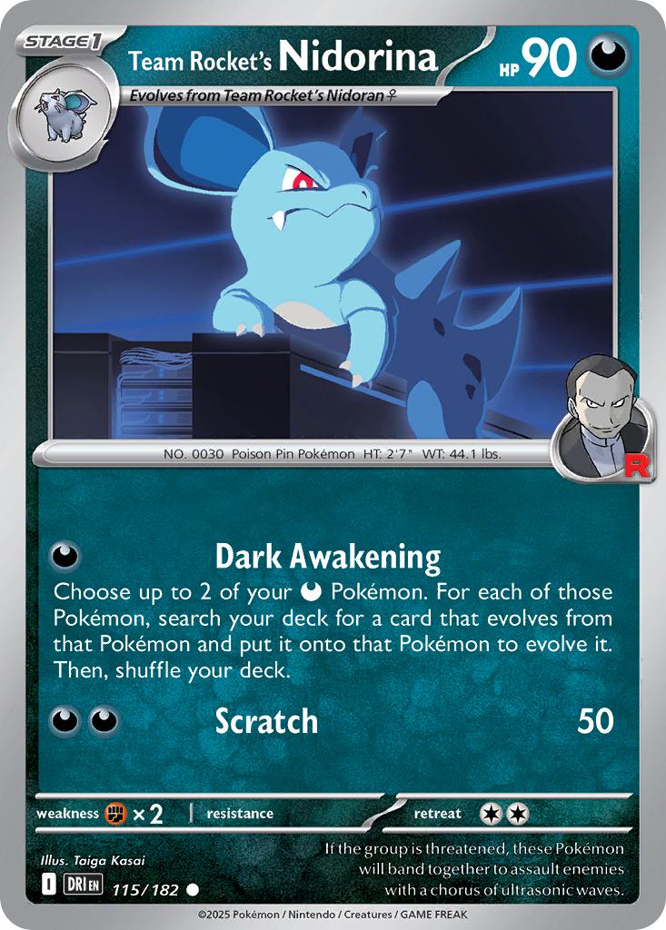 Team Rocket's Nidorina - 115/182 - Common [sv10-115] [Non-Holo]