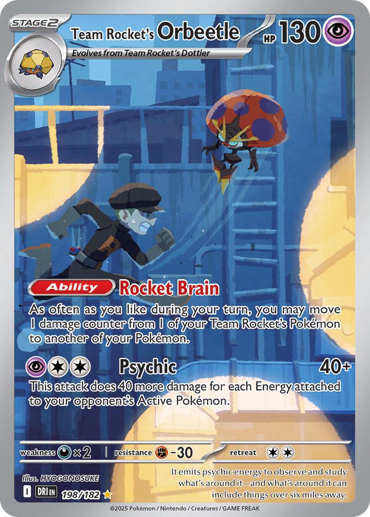 Team Rocket's Orbeetle - 198/182 - Illustration Rare [sv10-198] [Ultra]