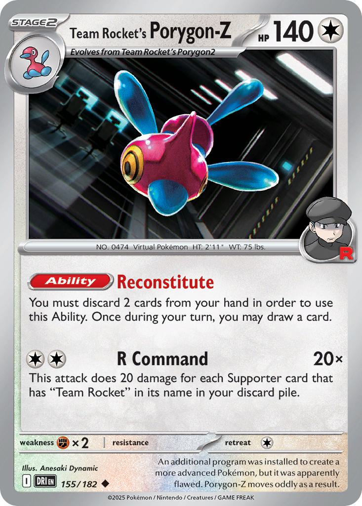Team Rocket's Porygon-Z - 155/182 - Uncommon [sv10-155] [Non-Holo]