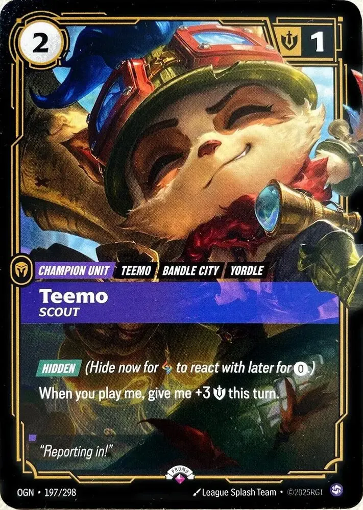 Teemo - Scout - 197/298 [Riftbound Promotional Cards] [Non Foil]