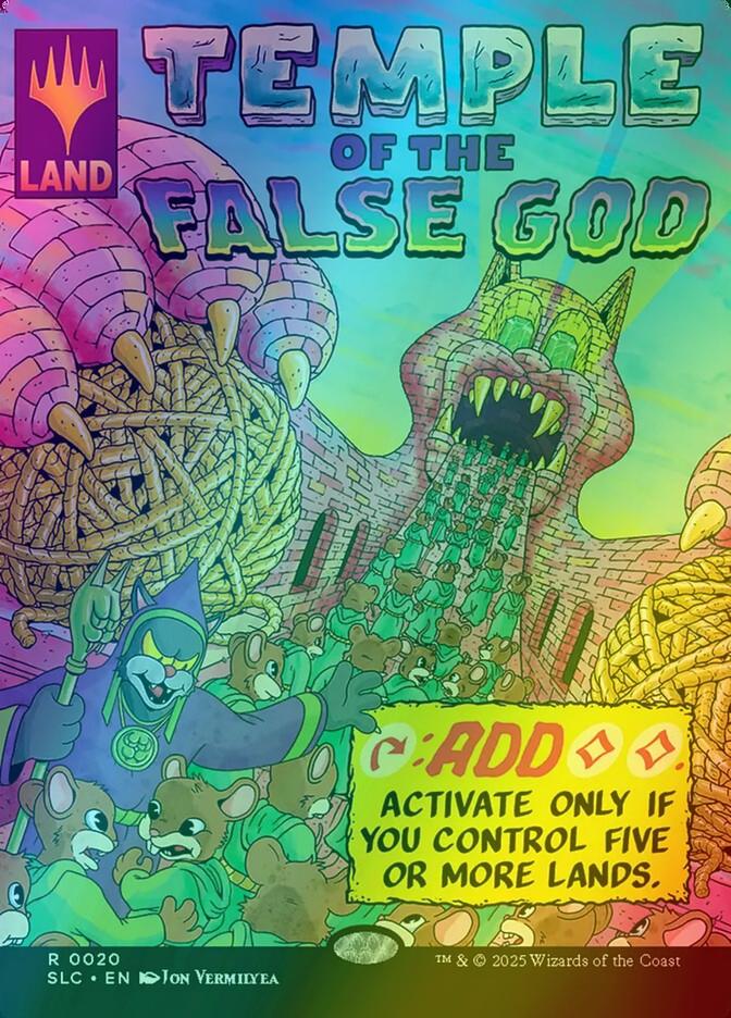 Temple of the False God [0020] [Borderless] [Encyclopedia of Magic] [Secret Lair Countdown] [Foil]