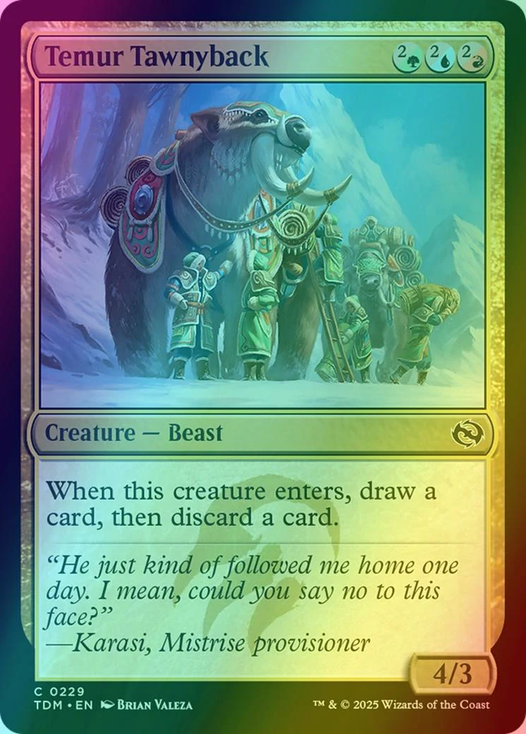 Temur Tawnyback [229] [Tarkir: Dragonstorm] [Foil]