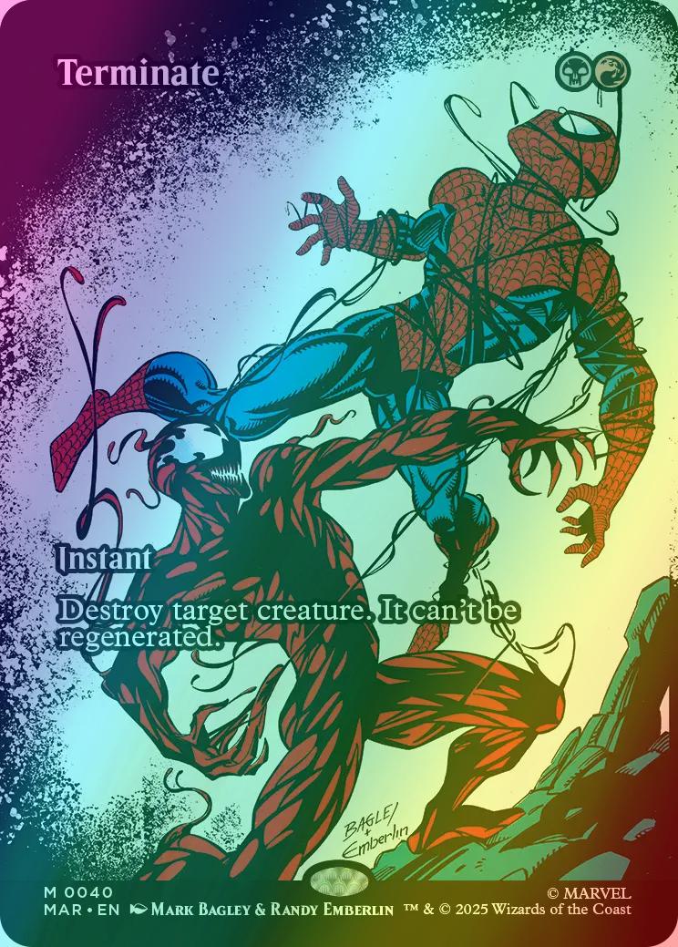 Terminate [40] [Borderless] [Source Material] [Marvel Universe] [Foil]