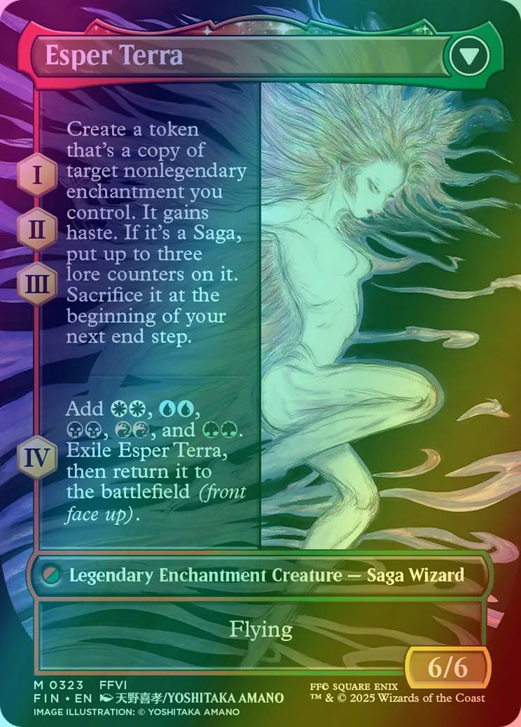 Terra, Magical Adept // Esper Terra [323] [Borderless] [FINAL FANTASY] [Foil] - Image 2