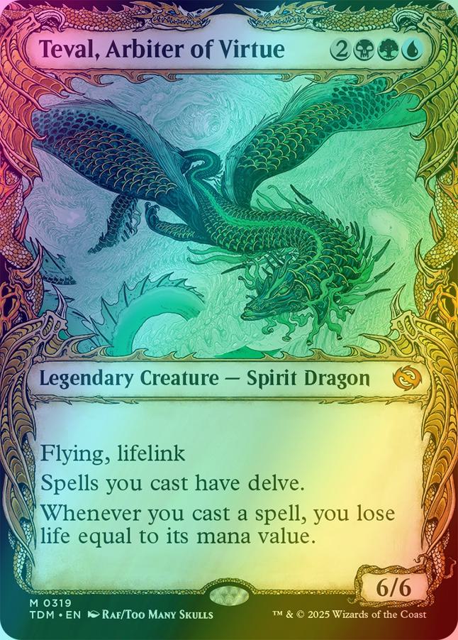 Teval, Arbiter of Virtue [319] [Draconic Frame Showcase] [Tarkir: Dragonstorm] [Foil]