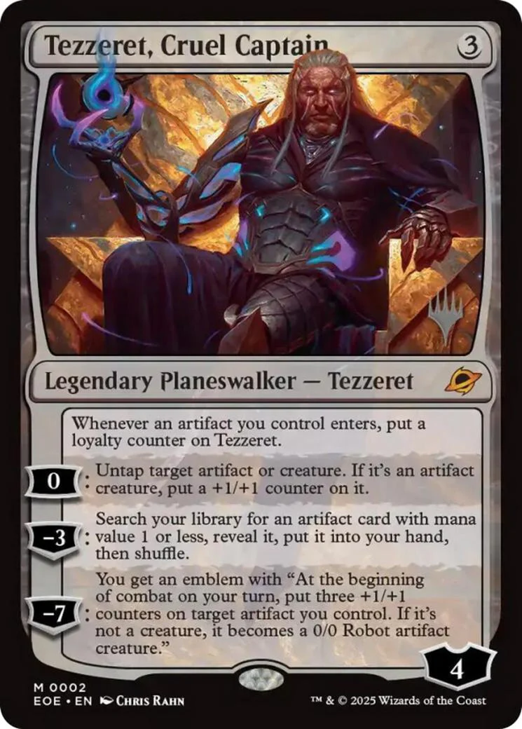 Tezzeret, Cruel Captain [2p] [Promo Pack] [Edge of Eternities: Promos] [Non-Foil] - Image 2
