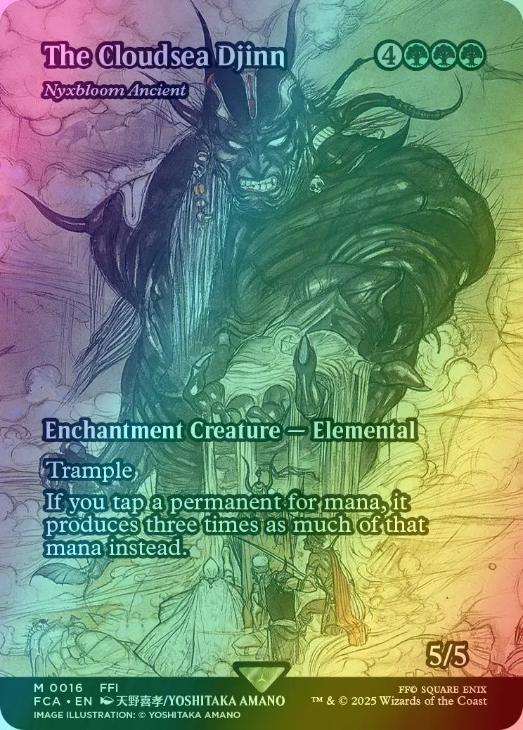 The Cloudsea Djinn - Nyxbloom Ancient [16] [Borderless] [FINAL FANTASY: Through the Ages] [Foil]
