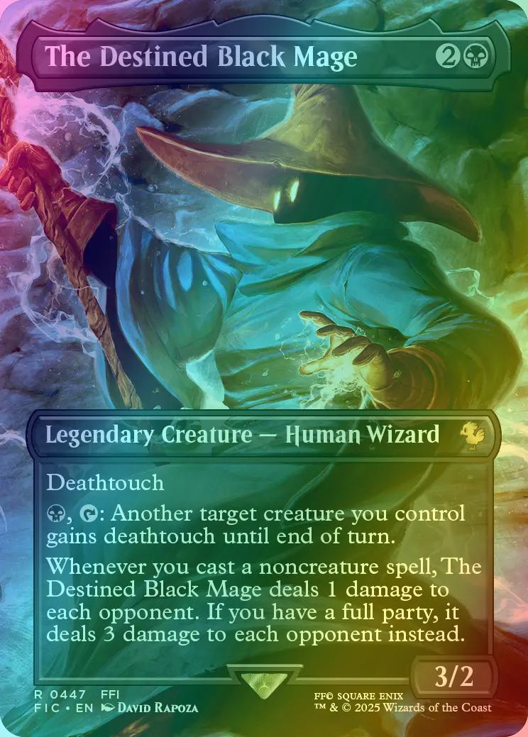 The Destined Black Mage [447] [Borderless] [Scene] [FINAL FANTASY: Commander] [Foil]