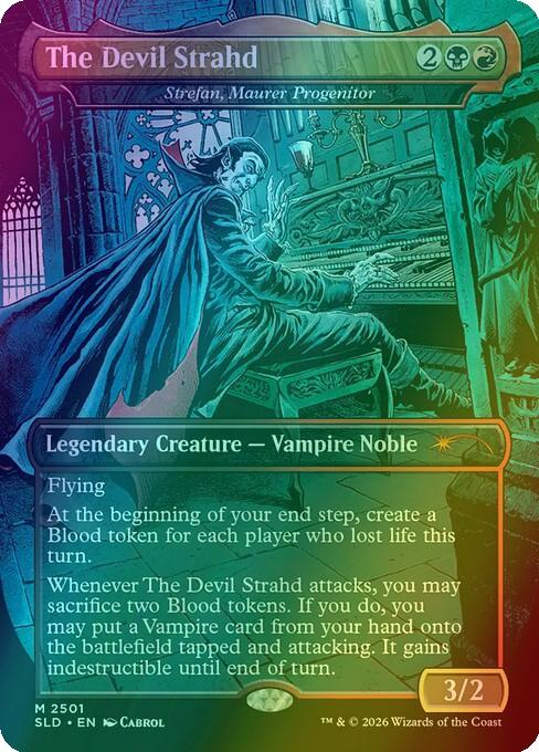 The Devil Strahd - Strefan, Maurer Progenitor [2501] [Borderless] [D&D: Strahd's Descent] [Secret Lair Drop] [Foil]