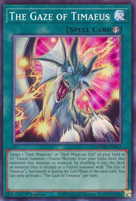 The Gaze of Timaeus - MZMU-EN013 - Collector's Rare - 1st Edition