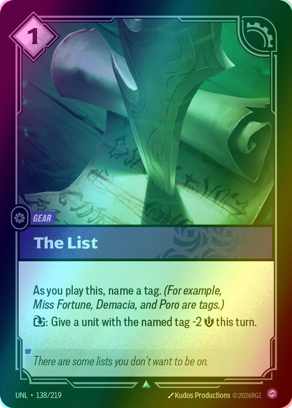 The List - 138/219 [Unleashed] [Foil]