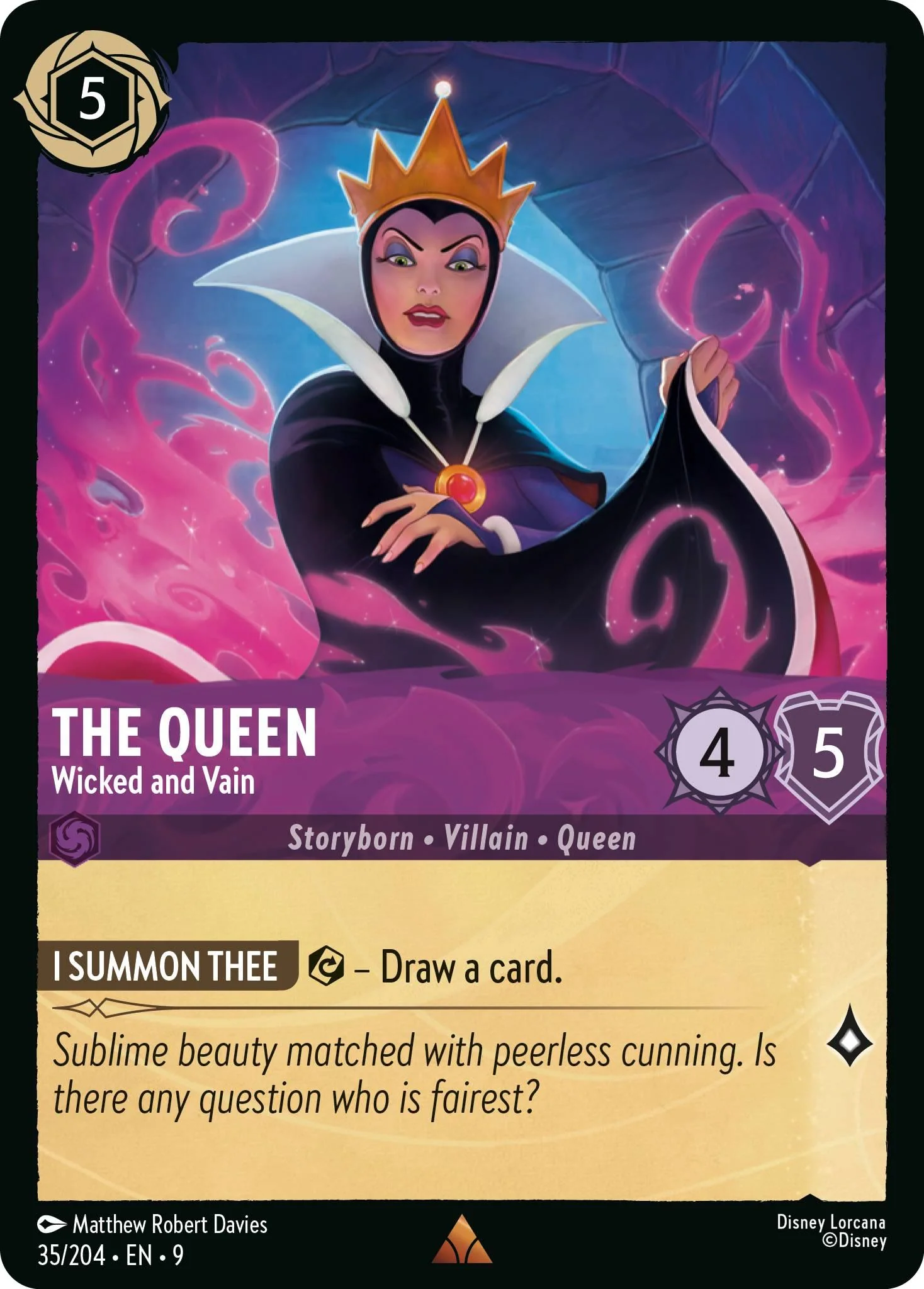The Queen - Wicked and Vain - 35/204 [Fabled] [Non-Foil]