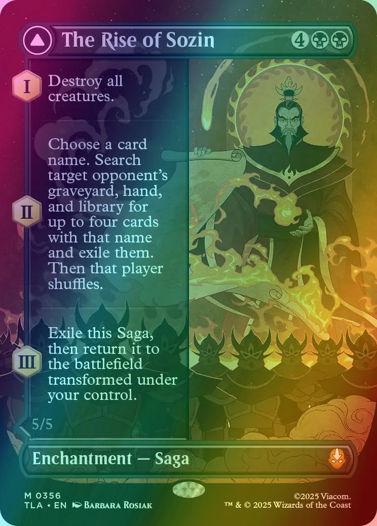 The Rise of Sozin // Fire Lord Sozin [356] [Borderless] [Avatar: The Last Airbender] [Foil]