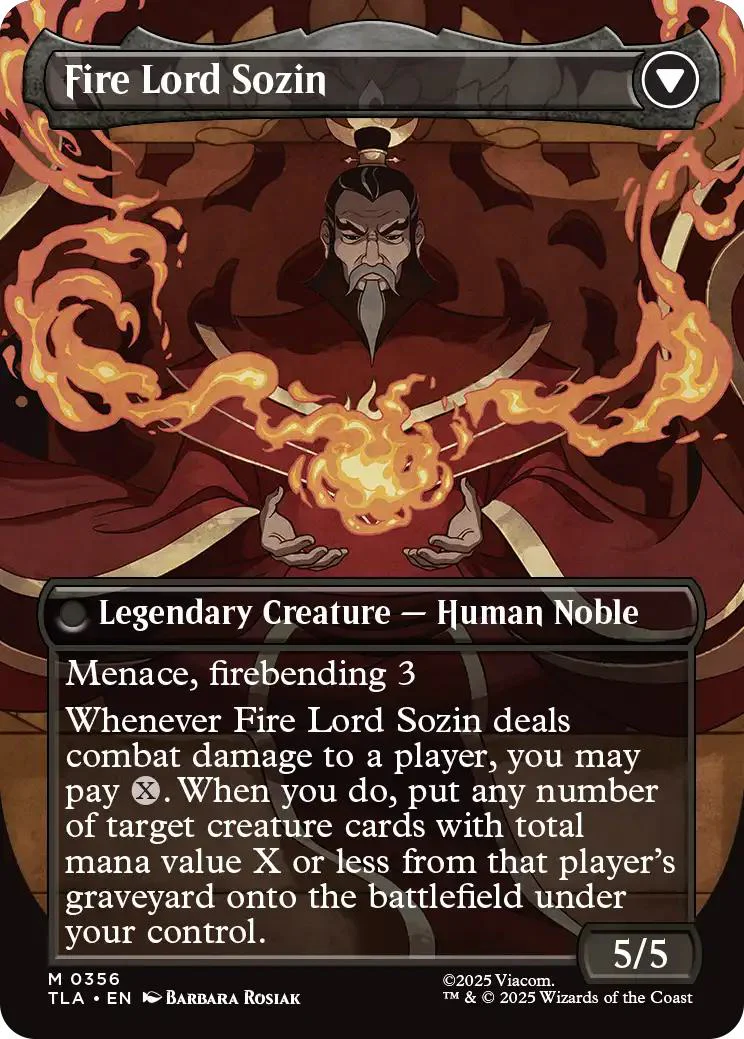 The Rise of Sozin // Fire Lord Sozin [356] [Borderless] [Avatar: The Last Airbender] [Non-Foil] - Image 2
