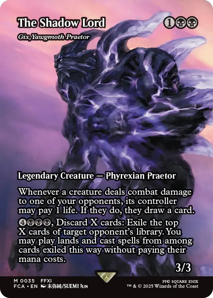 The Shadow Lord - Gix, Yawgmoth Praetor [35] [Borderless] [FINAL FANTASY: Through the Ages] [Non-Foil]