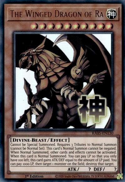 The Winged Dragon of Ra - Stamp - RA05-EN130 - Ultra Rare - 1st Edition