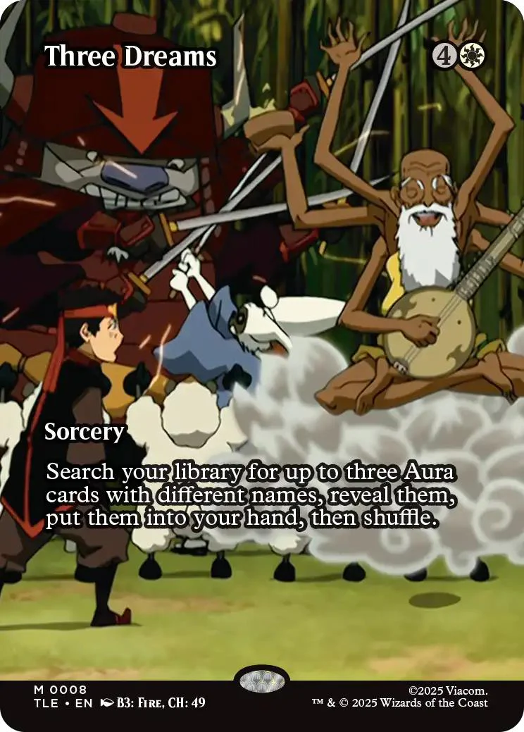 Three Dreams [8] [Borderless] [Source Material] [Avatar: The Last Airbender Eternal] [Non-Foil]