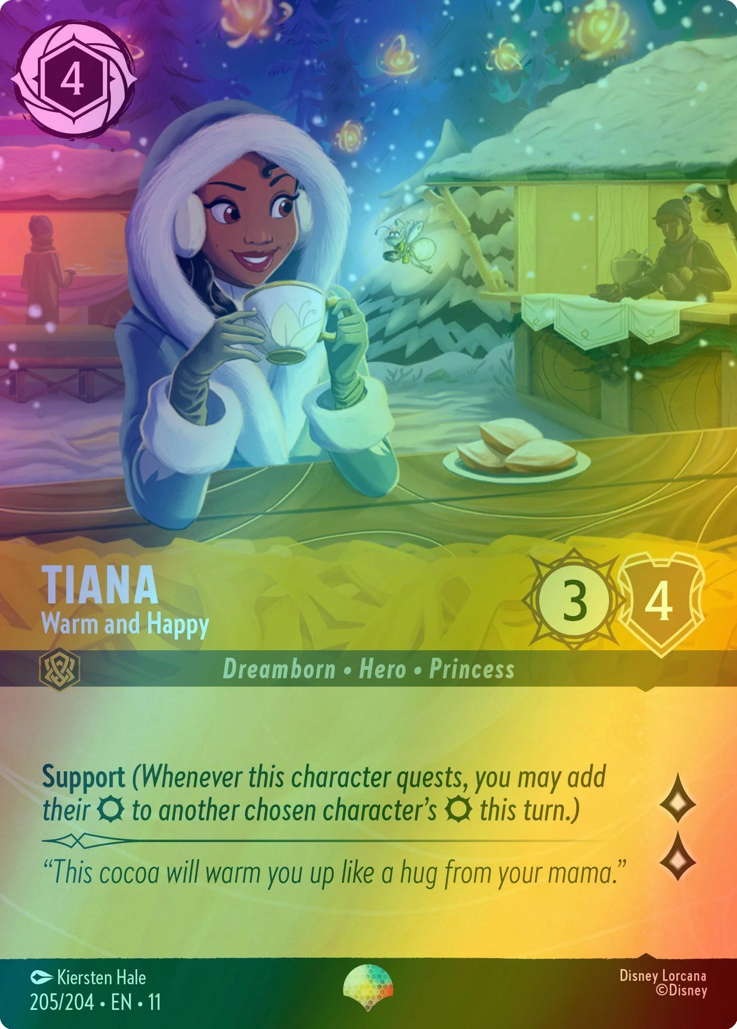 Tiana - Warm and Happy (Epic) - 205/204 [Winterspell] [Holofoil]